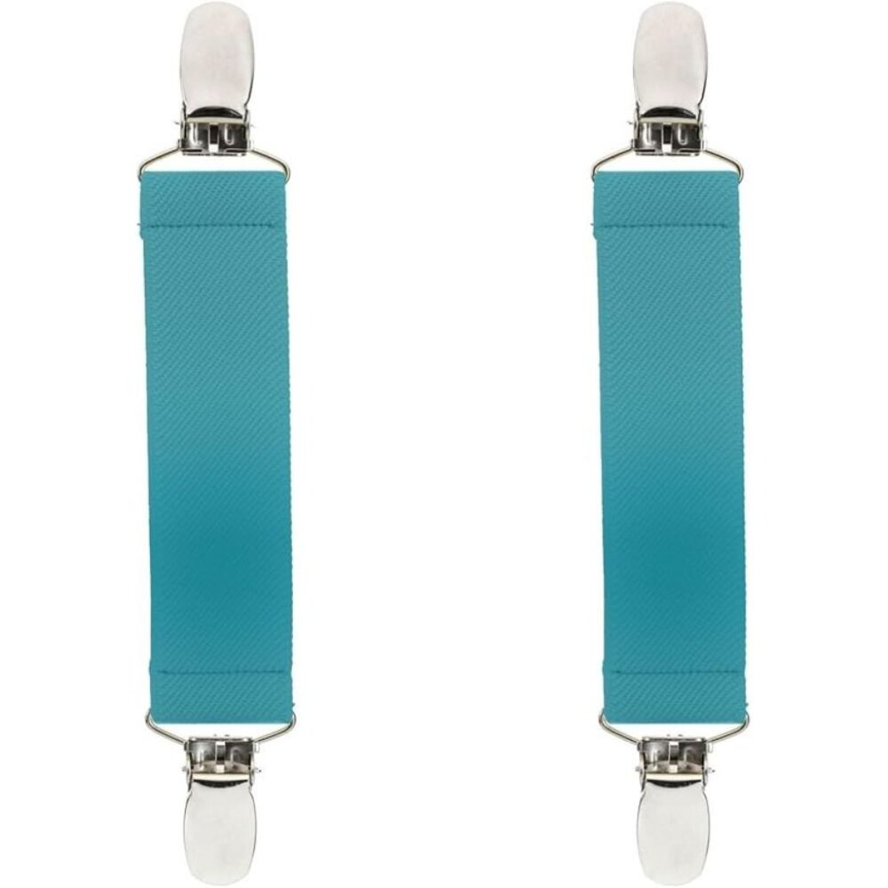 Hold’Em 1” Boot Straps Leg Pant Stirrup Elastic Extra Heavy Clips - Teal